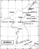 Map showing USS Pueblo's operating are, 1968.