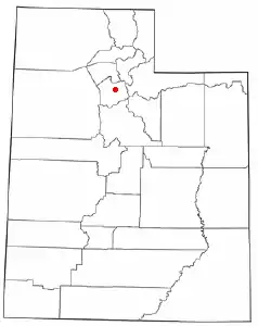 Location of East Mill Creek, Utah
