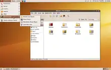 GNOME 2.28 on Ubuntu 9.10 with Ubuntu's Human theme applied.