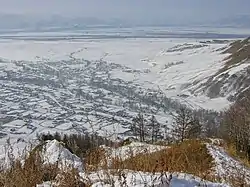 View of the settlement in winter