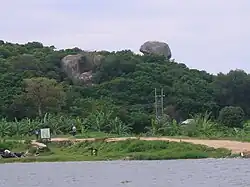 Shores of Ukerewe Island with large rocks.