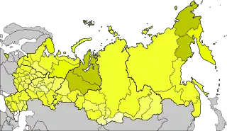 Distribution of Ukrainians, 2010