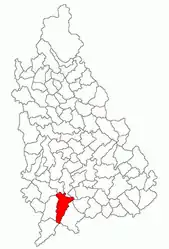 Location in Dâmbovița County