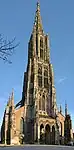 The Gothic spire of Ulm Minster