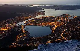 View of Bergen from Ulriken