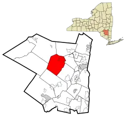 Location in Ulster County and the state of New York.