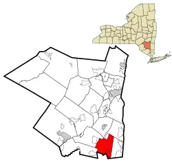 Location in Ulster County and the state of New York.