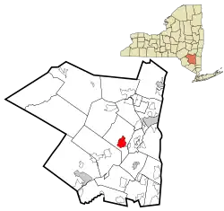 Location in Ulster County and the state of New York.