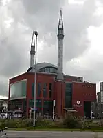 Prayer hall of the Ulu Mosque in Utrecht, Netherlands