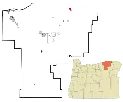 Location in Oregon