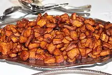 A platter of fried plantains