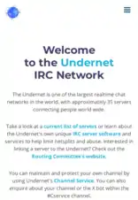 A screenshot of the Undernet site.