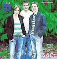 The presenting line-up in 2004: Lisa Gwilym, Gareth Owen and Gethin Jones