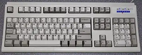 Unicomp SpaceSaver (now Ultra Classic) 104 (UNI0P4A) keyboard, manufactured March 10, 2010.