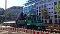 Unimog 405/UGN with HIAB crane used at a construction site.