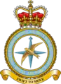 Heraldic badge of the United Kingdom Mobile Air Movements Squadron RAF.