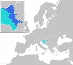 Location of Eastern Slavonia Baranja and Western Sirmium