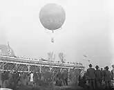 A large ballon lifts off