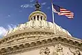 Washington DC Capitol Dome with United States Flag