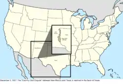 Map of the change to the United States in Central North America on December 5, 1927