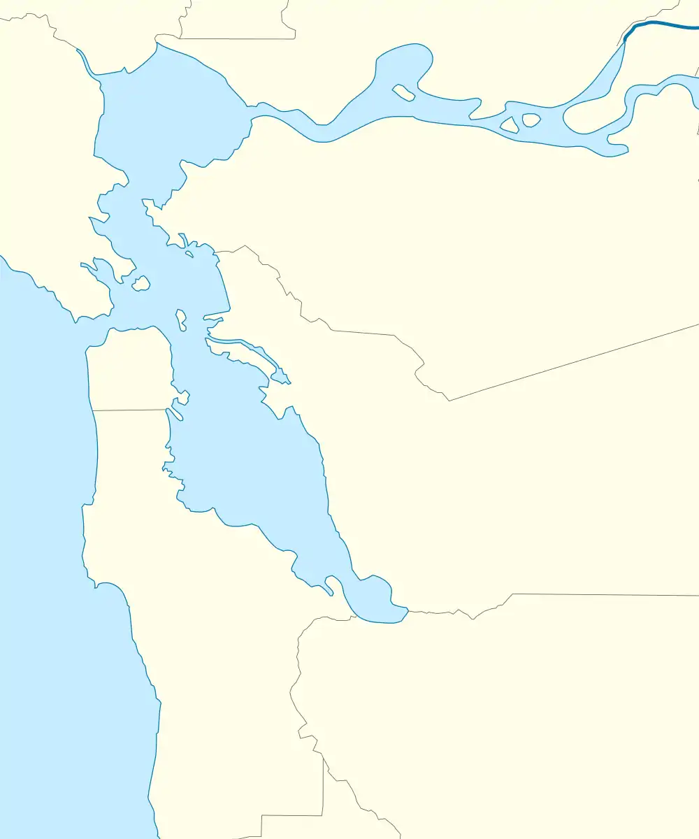 Map showing the location of Purisima Creek Redwoods Open Space Preserve