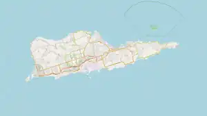 Map showing the location of Christiansted National Historic Site