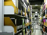 Inside the central library, area accessible to readers