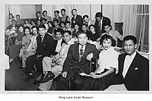 Photograph of many men and women in the Filipino Student Association in 1952