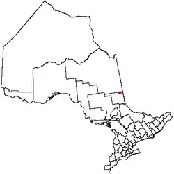 Location of Unorganized East Timiskaming District