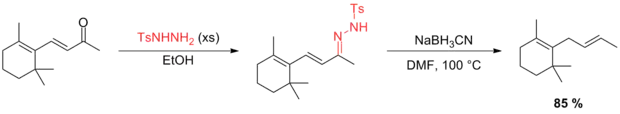 Scheme 12-1. Deoxygenation of an α,β-unsaturated carbonyl compound