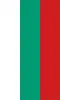 Sideways flag of Bulgaria. Valid as of 27 November 1990.