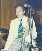 Urbie Green at the Village Jazz Lounge in Walt Disney World (photo by Laura Kolb)