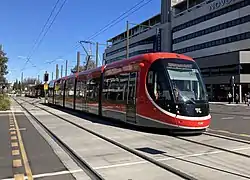 An Urbos 3 departing Alinga Street