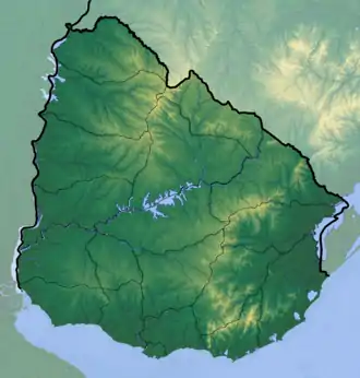 Location of the body of water in Uruguay.