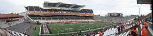 View of the field from the west grandstand in Reser Stadium in 2008.