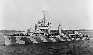 USS Hobson off Charleston, South Carolina, 4 March 1942.