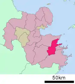 Location of Usuki in Ōita Prefecture