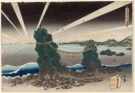 Dawn at Futami-ga-uraKunisada, c. 1832