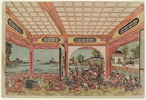 Momotarō and his Animal Friends Conquer the Demons, c. 1770s