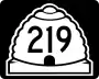 State Route 219 marker