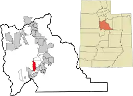 Location within Utah County in the State of Utah