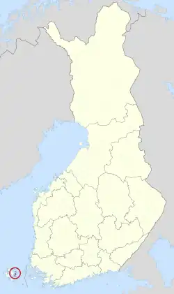 Location of Vårdö in Finland