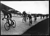 1912, Racing cyclists at the Vélodrome, Parc des Princes