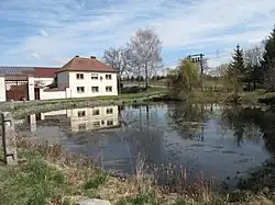 A farm by the pond