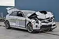 Frontal full-width crash test of a 2017 Cadillac ATS-V.