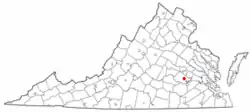 Location of Chesterfield Court House, Virginia