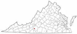 Location of Ferrum, Virginia
