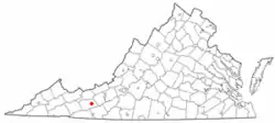 Location of Fort Chiswell, Virginia