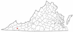 Location of Glade Spring, Virginia