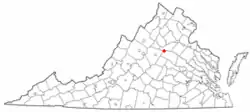 Location of Gordonsville, Virginia